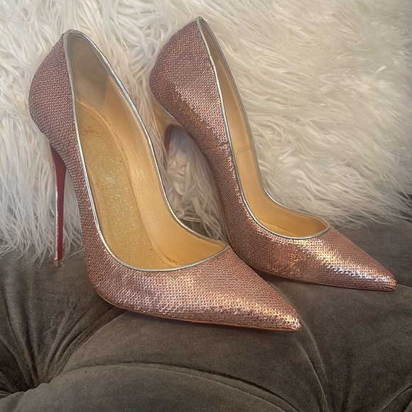 Christian Louboutins - Rose Gold Sequin - Picture 9 of 13